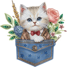 Load image into Gallery viewer, Cat In Pocket 30*30CM(Canvas) Partial Special Shaped Drill Diamond Painting
