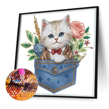 Load image into Gallery viewer, Cat In Pocket 30*30CM(Canvas) Partial Special Shaped Drill Diamond Painting
