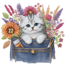 Load image into Gallery viewer, Cat In Pocket 30*30CM(Canvas) Partial Special Shaped Drill Diamond Painting
