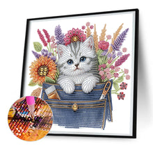 Load image into Gallery viewer, Cat In Pocket 30*30CM(Canvas) Partial Special Shaped Drill Diamond Painting
