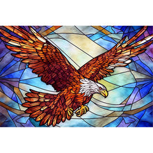 Load image into Gallery viewer, Glass Painting-Eagle - 60*40CM 11CT Stamped Cross Stitch
