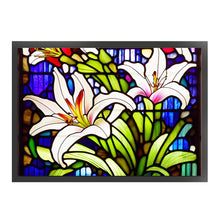 Load image into Gallery viewer, Glass Painting-Lily - 60*45CM 11CT Stamped Cross Stitch
