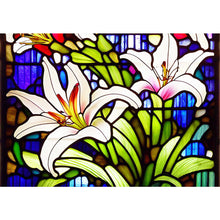 Load image into Gallery viewer, Glass Painting-Lily - 60*45CM 11CT Stamped Cross Stitch
