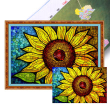 Load image into Gallery viewer, Glass Painting - Sunflower - 60*40CM 11CT Stamped Cross Stitch
