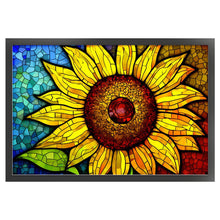 Load image into Gallery viewer, Glass Painting - Sunflower - 60*40CM 11CT Stamped Cross Stitch
