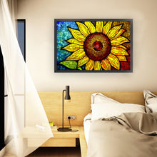 Load image into Gallery viewer, Glass Painting - Sunflower - 60*40CM 11CT Stamped Cross Stitch
