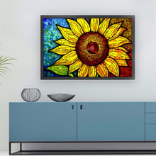 Load image into Gallery viewer, Glass Painting - Sunflower - 60*40CM 11CT Stamped Cross Stitch
