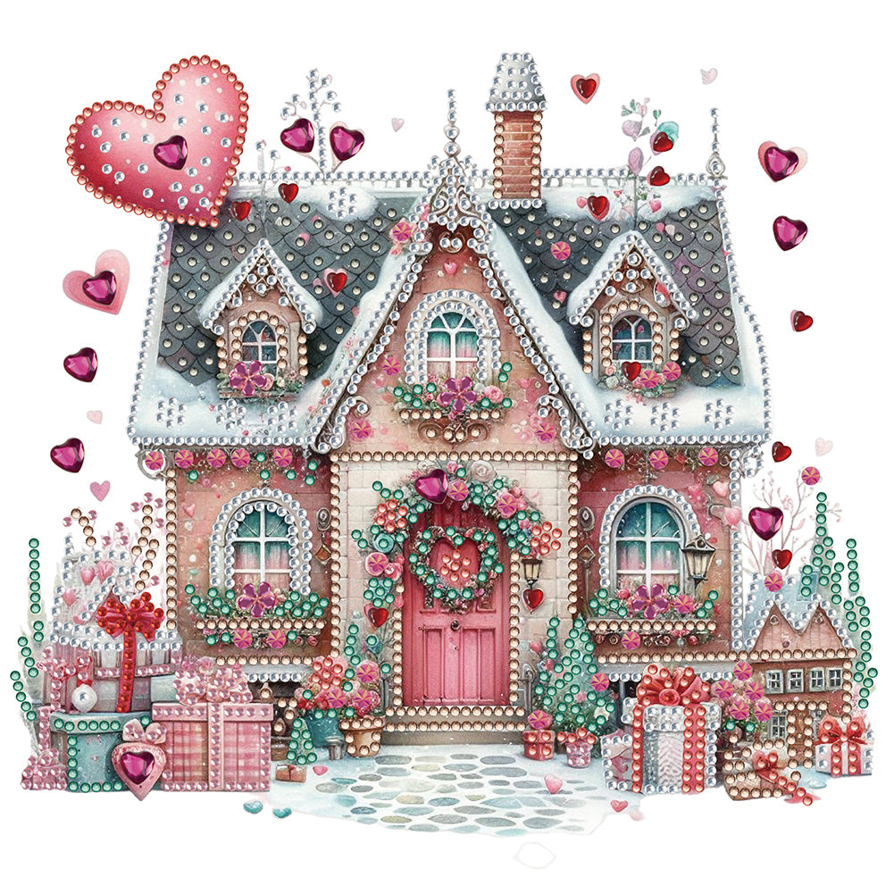 Love House 30*30CM(Canvas) Partial Special Shaped Drill Diamond Painting