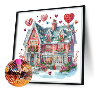Love House 30*30CM(Canvas) Partial Special Shaped Drill Diamond Painting
