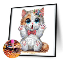 Load image into Gallery viewer, Surprised Cat 30*30CM(Canvas) Partial Special Shaped Drill Diamond Painting
