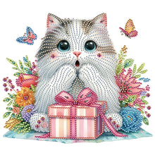 Load image into Gallery viewer, Surprised Cat 30*30CM(Canvas) Partial Special Shaped Drill Diamond Painting
