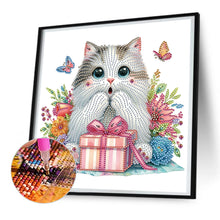 Load image into Gallery viewer, Surprised Cat 30*30CM(Canvas) Partial Special Shaped Drill Diamond Painting
