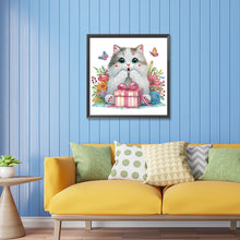 Load image into Gallery viewer, Surprised Cat 30*30CM(Canvas) Partial Special Shaped Drill Diamond Painting
