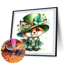 Load image into Gallery viewer, St Patrick Four Leaf Clover Fox 30*30CM(Canvas) Full Round Drill Diamond Painting
