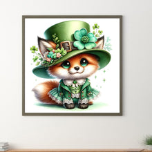 Load image into Gallery viewer, St Patrick Four Leaf Clover Fox 30*30CM(Canvas) Full Round Drill Diamond Painting
