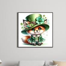 Load image into Gallery viewer, St Patrick Four Leaf Clover Fox 30*30CM(Canvas) Full Round Drill Diamond Painting
