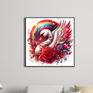 Rose Swan 30*30CM(Canvas) Full Round Drill Diamond Painting