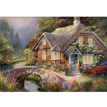 Load image into Gallery viewer, Waterside Cottage - 55*40CM 11CT Stamped Cross Stitch
