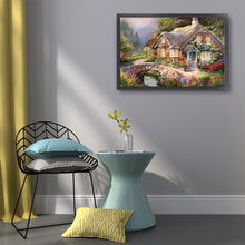 Load image into Gallery viewer, Waterside Cottage - 55*40CM 11CT Stamped Cross Stitch
