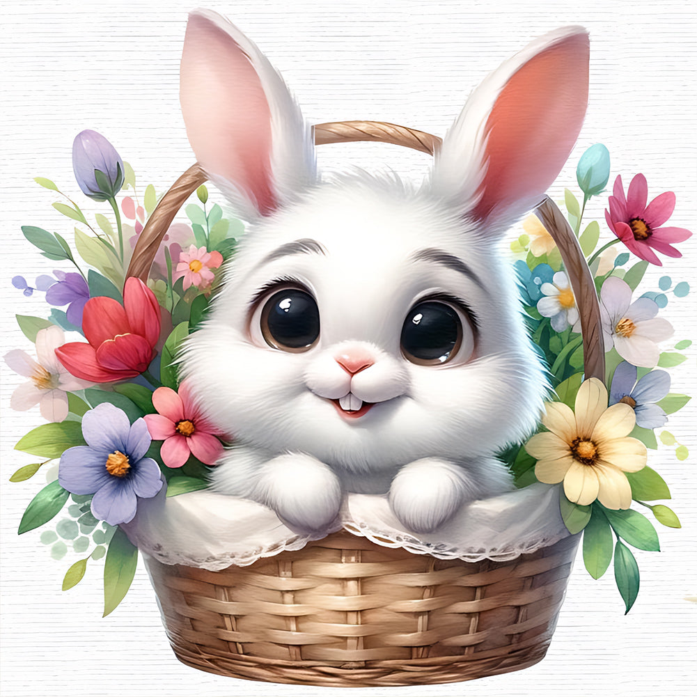 Easter Bunny 30*30CM(Canvas) Full Round Drill Diamond Painting