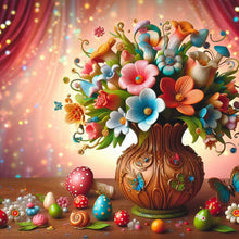 Load image into Gallery viewer, Colorful Flowers In Vase 30*30CM(Canvas) Full Round Drill Diamond Painting
