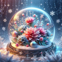 Load image into Gallery viewer, Beautiful Flowers In Crystal Ball 30*30CM(Canvas) Full Round Drill Diamond Painting
