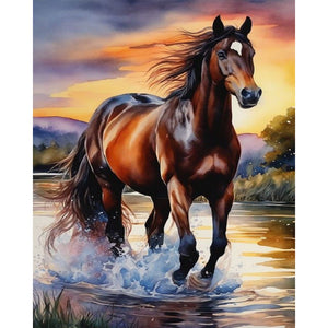 Horse 40*50CM(Canvas) Full Square Drill Diamond Painting