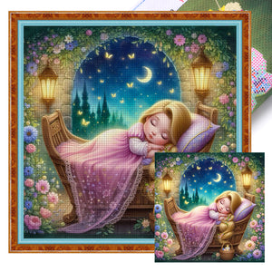 Disney - Rapunzel - 30*30CM 18CT Stamped Cross Stitch