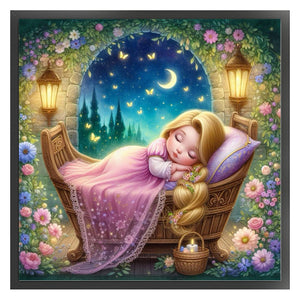 Disney - Rapunzel - 30*30CM 18CT Stamped Cross Stitch