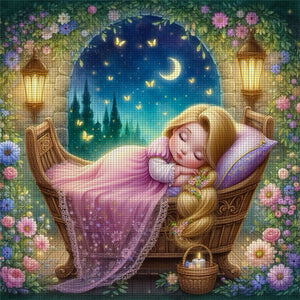 Disney - Rapunzel - 30*30CM 18CT Stamped Cross Stitch