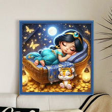 Load image into Gallery viewer, Disney-Princess Jasmine - 30*30CM 18CT Stamped Cross Stitch
