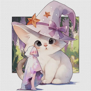 Cat - 50*50CM 11CT Stamped Cross Stitch