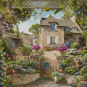 Garden Shed - 50*50CM 11CT Stamped Cross Stitch