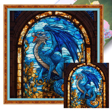 Load image into Gallery viewer, Glass Painting-Pterosaur - 40*40CM 14CT Stamped Cross Stitch
