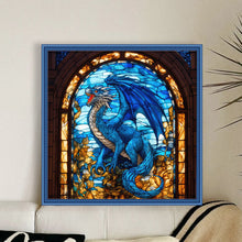 Load image into Gallery viewer, Glass Painting-Pterosaur - 40*40CM 14CT Stamped Cross Stitch
