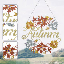 Load image into Gallery viewer, Acrylic Single-Sided Diamond Art Hanging Pendant for Home Decor (Autumn Leaf)
