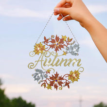 Load image into Gallery viewer, Acrylic Single-Sided Diamond Art Hanging Pendant for Home Decor (Autumn Leaf)
