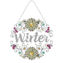 Load image into Gallery viewer, Single-Sided Diamond Art Hanging Pendant Home Decor (Winter Ice Crystal Flower)
