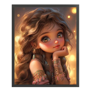 Big Eyed Girl - 40*50CM 11CT Counted Cross Stitch