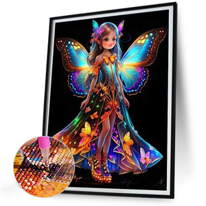 Little Butterfly Fairy 30*40CM(Canvas) Full Round Drill Diamond Painting