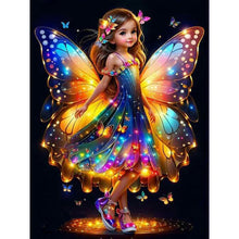 Load image into Gallery viewer, Little Butterfly Fairy 30*40CM(Canvas) Full Round Drill Diamond Painting
