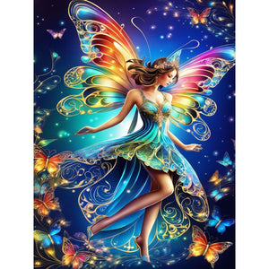 Butterfly Fairy 30*40CM(Canvas) Full Round Drill Diamond Painting