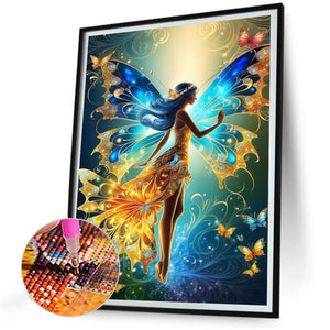 Butterfly Fairy 30*40CM(Canvas) Full Round Drill Diamond Painting