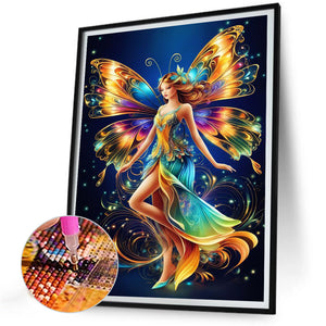 Butterfly Fairy 30*40CM(Canvas) Full Round Drill Diamond Painting