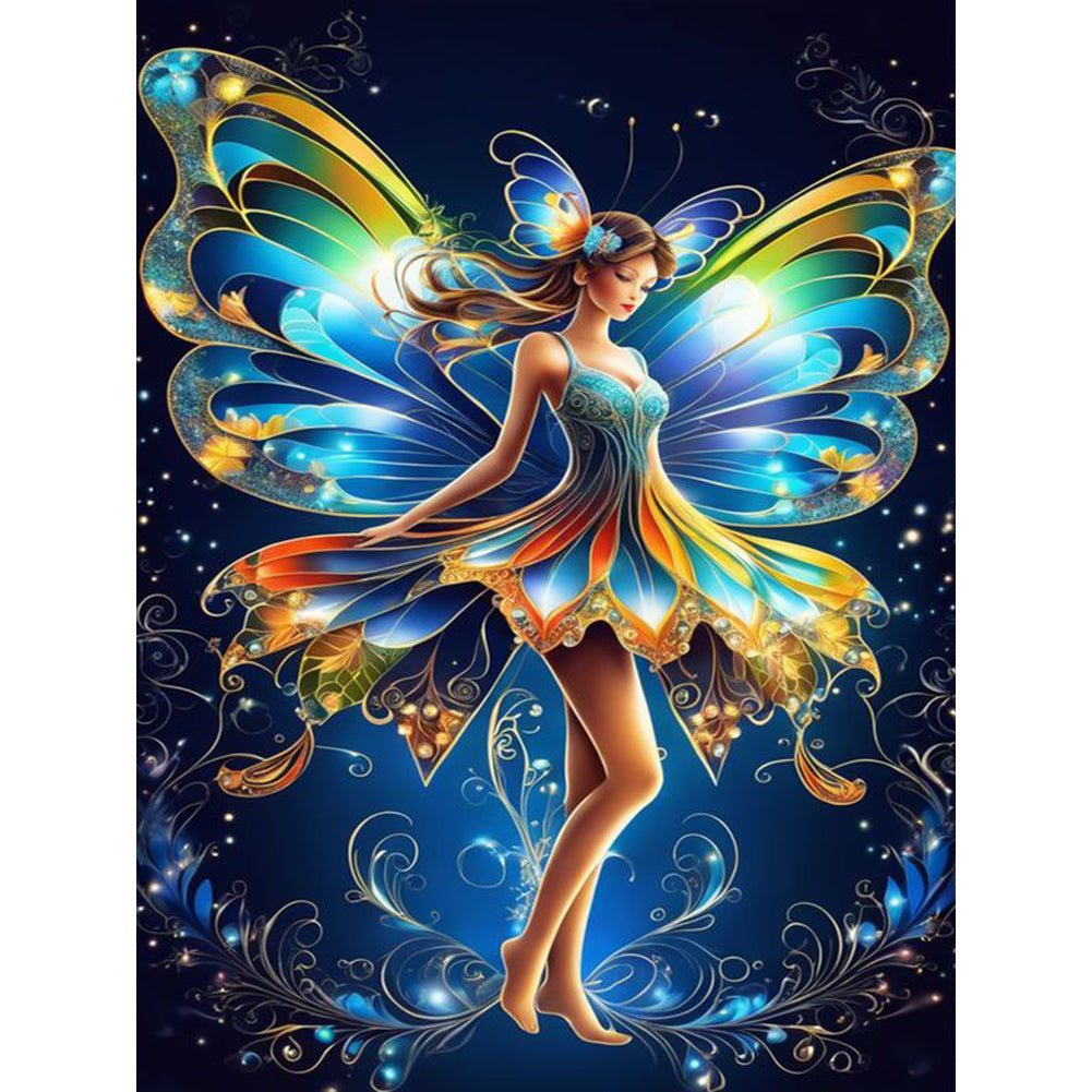 Butterfly Fairy 30*40CM(Canvas) Full Round Drill Diamond Painting