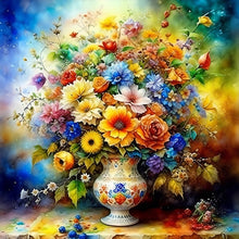 Load image into Gallery viewer, Colorful Background Of Flowers 40*40CM(Canvas) Full Round Drill Diamond Painting
