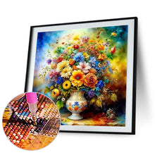 Load image into Gallery viewer, Colorful Background Of Flowers 40*40CM(Canvas) Full Round Drill Diamond Painting
