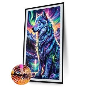 Aurora Wolf 40*60CM(Canvas) Full Round Drill Diamond Painting