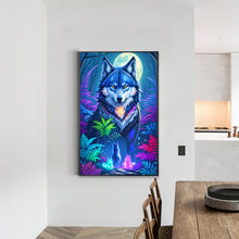 Load image into Gallery viewer, Wolf Under The Moon 40*60CM(Canvas) Full Round Drill Diamond Painting
