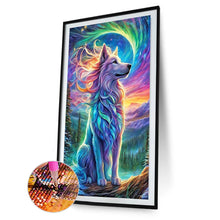 Load image into Gallery viewer, Aurora White Wolf 40*60CM(Canvas) Full Round Drill Diamond Painting
